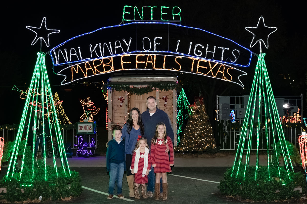 Walkway of Lights in Marble Falls