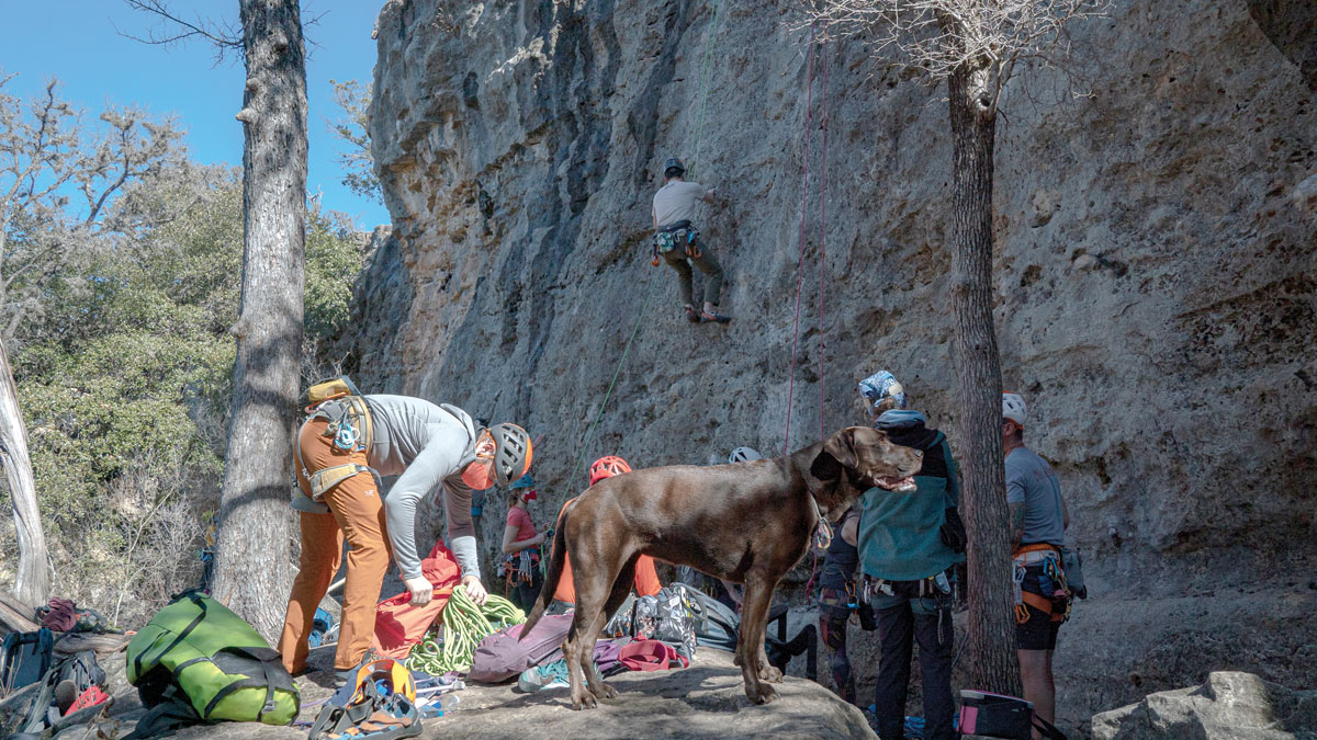 Rock climbing at Milton Reimers Ranch