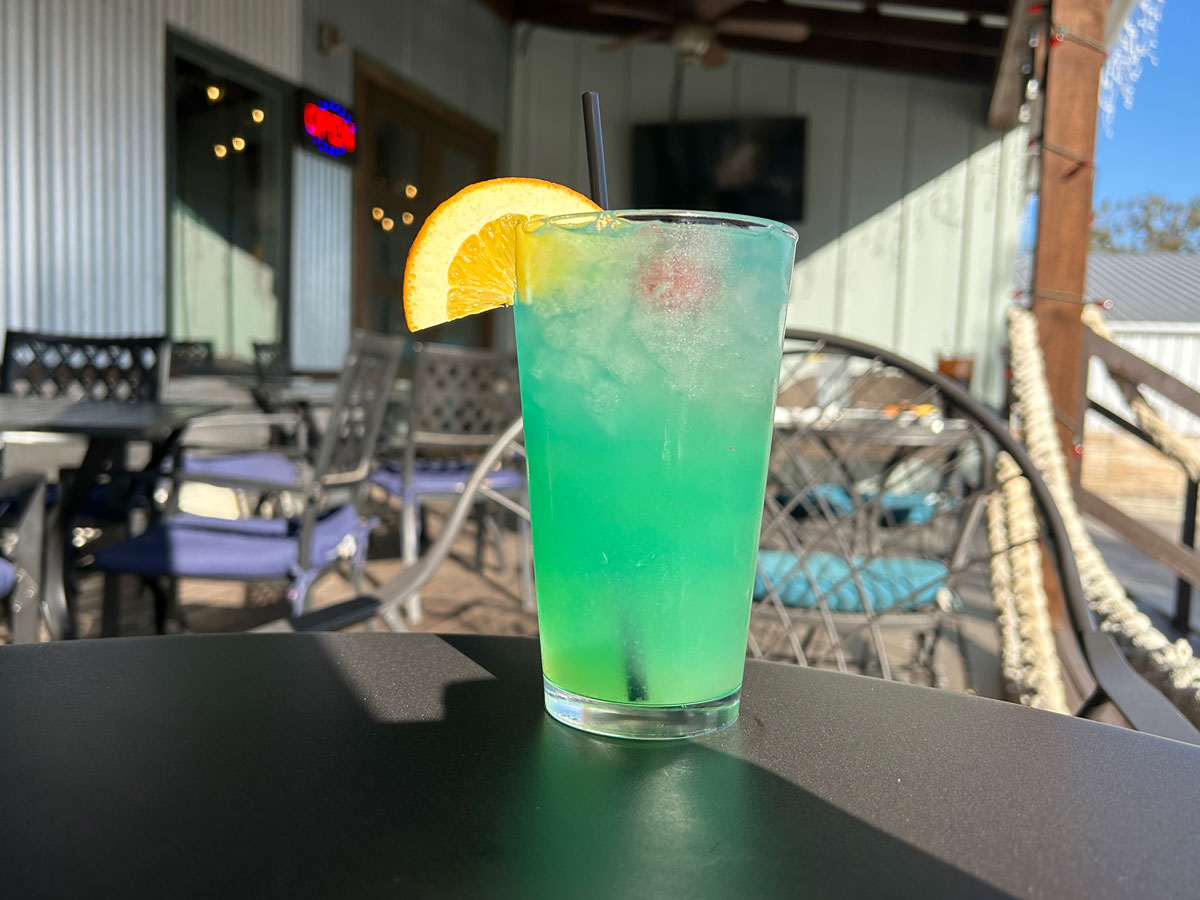 A Blue Lagoon at Lesturgeon Seafood Company in Cottonwood Shores.
