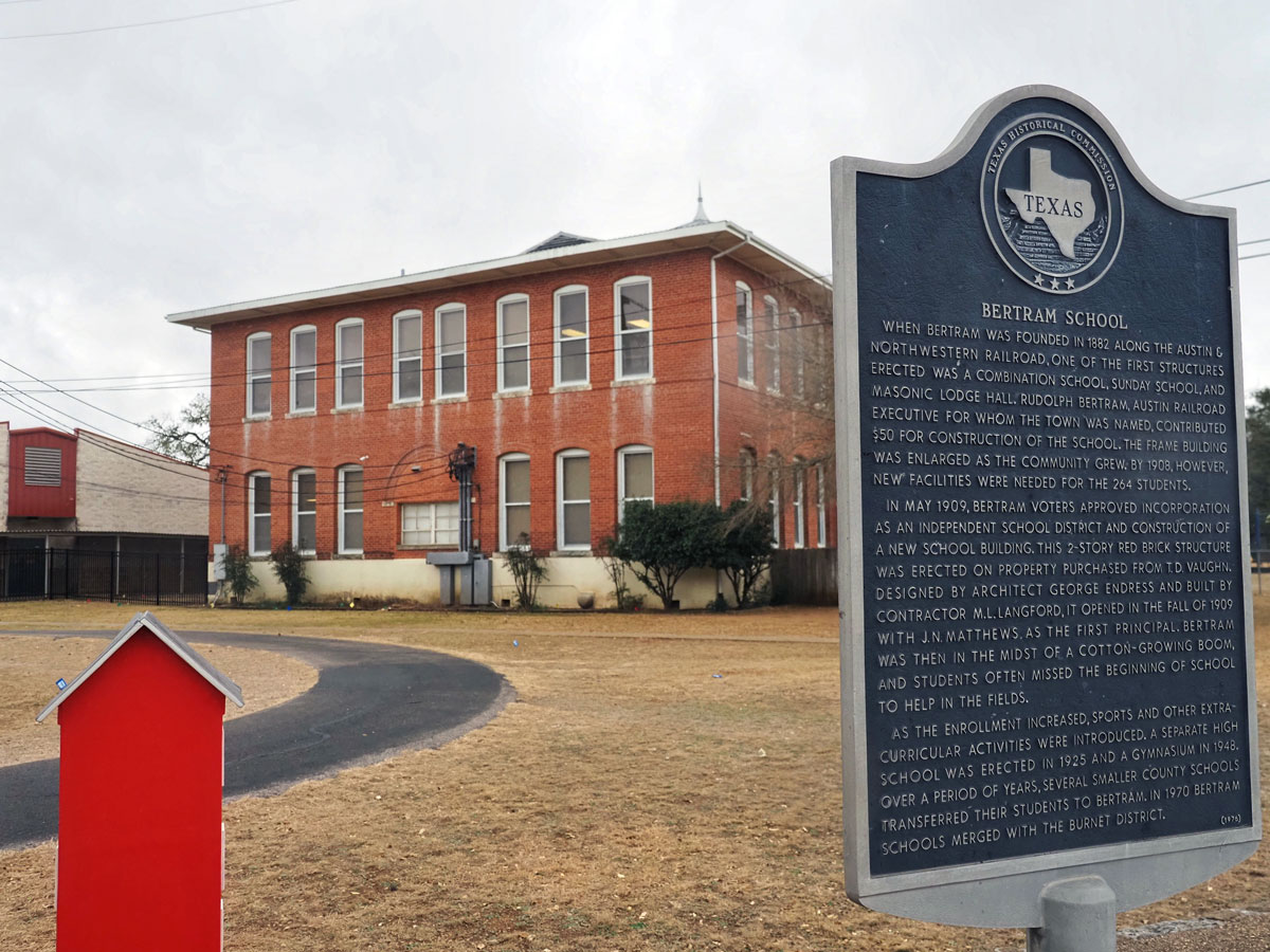 Bertram school marker