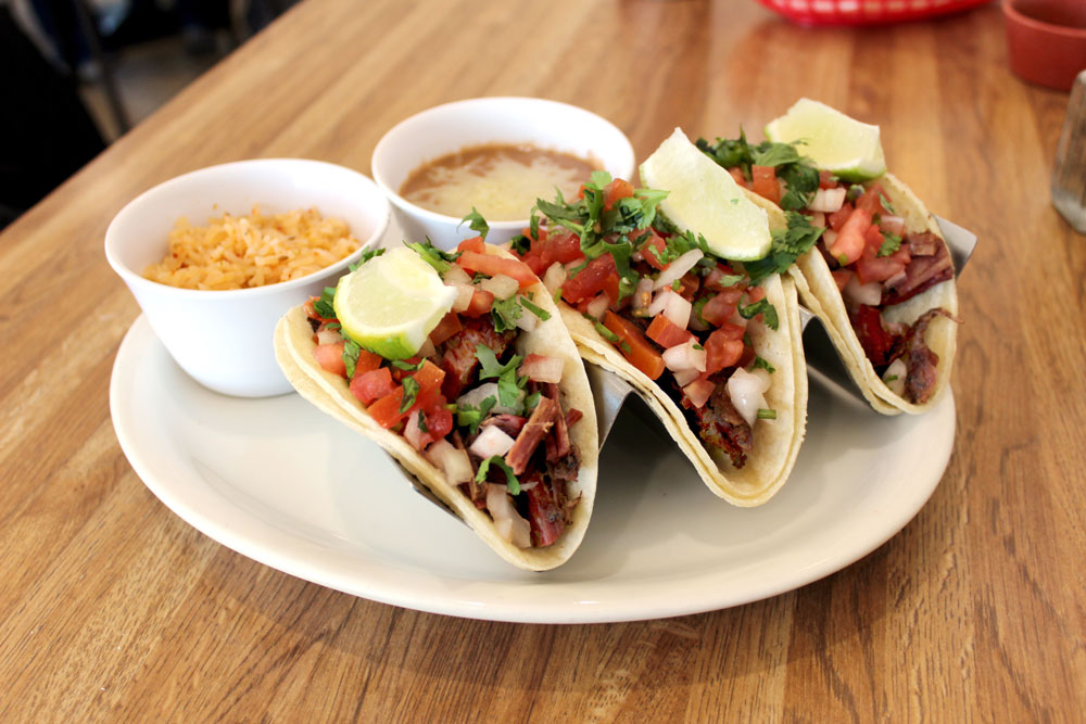 Jr's Authentic Tex Mex in Kingsland serves specialty brisket street tacos with fresh pico de gallo. Staff photos by Jennifer Fierro