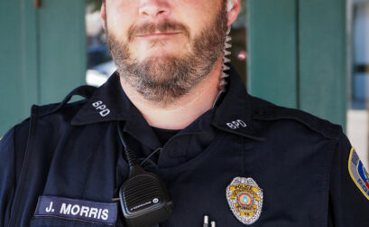 The Picayune Magazine readers and KBEY 103.9 FM Radio Picayune listeners voted Burnet Police Officer Jeff Morris their favorite Locals Love Us law enforcement officer. Staff photo by Daniel Clifton