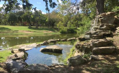 Relax at the shady and green Johnson Park in Marble Falls. Staff photo by JoAnna Kopp