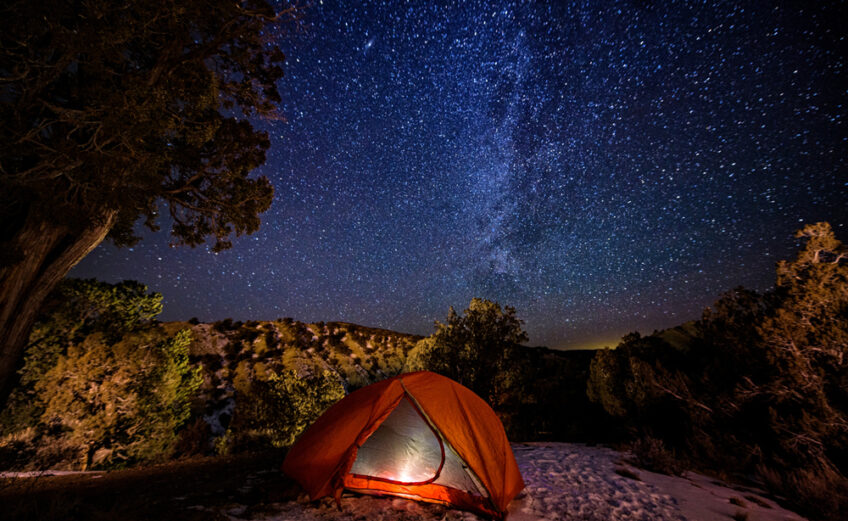 A lightweight tent, basic supplies, safety tips, and a sense of adventure are all you need for backcountry camping in the Highland Lakes.