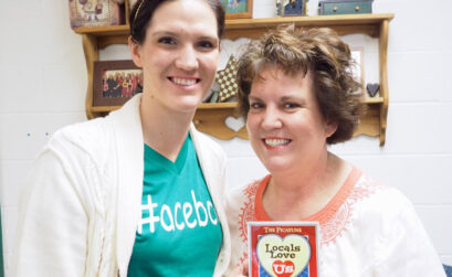 Rachel Denton (left) celebrates her 2015 Locals Love Us award with her mother, Darlene Denton, also a 2015 winner. Staff photo by Daniel Clifton