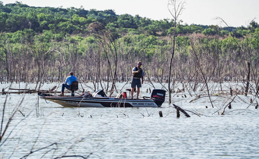 Anglers on Lake Buchanan look to hook a stringer of monster catfish or hard-fighting white or striped bass that make the Highland Lakes’ largest lake a fisherman’s paradise. Photo by Ronnie Madrid/Divine Radiance Photography