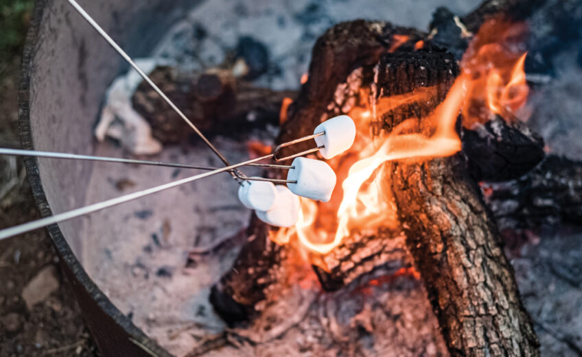 A campsite is not complete without toasting marshmallows over a fire. Check the rules of our campground before lighting a fire. Photo by Ronnie Madrid/Divine Radiance Photography