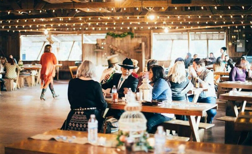 The Luckenbach Dancehall has hosted country legends such as Waylon Jennings, Willie Nelson, and Kris Kristofferson. It can also host the perfect indoor wedding. Courtesy photo.