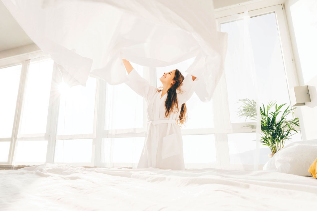 Housecleaning experts recommend making your bed every morning. It's a small step that makes a big difference in your quest for a tidier home.