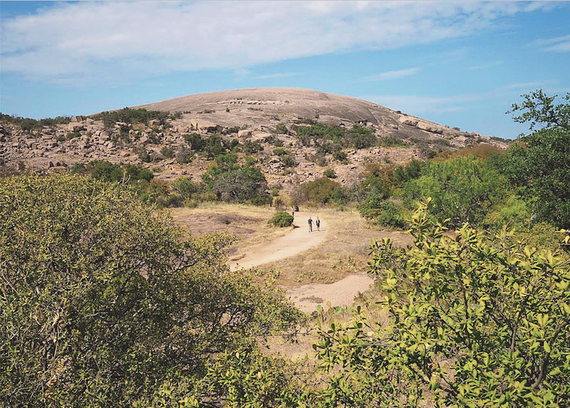 Enchanted Rock covers 640 acres and rises 425 feet. Staff photo by Daniel Clifton
