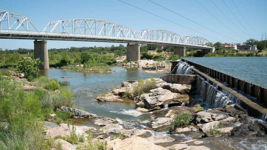 The deep, cool waters of the Llano River at Badu Park are a guaranteed reprieve from the summer heat. Staff photo by Dakota Morrissiey