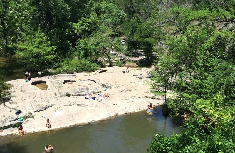 Krause Springs — voted Locals Love Us Best Campsite in the Marble Falls area — features a number of attractions including a spring-fed pool and swimming hole, patios, gardens, walkways, and other landscaping features. Staff photo by JoAnna Kopp