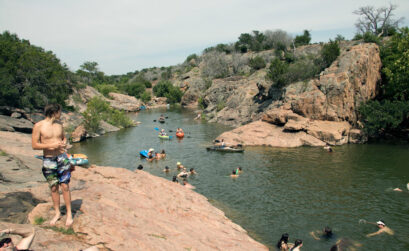 Swim, float, jump, and sunbathe at Devil’s Waterhole in Inks Lake State Park. Staff photo by Jared Fields