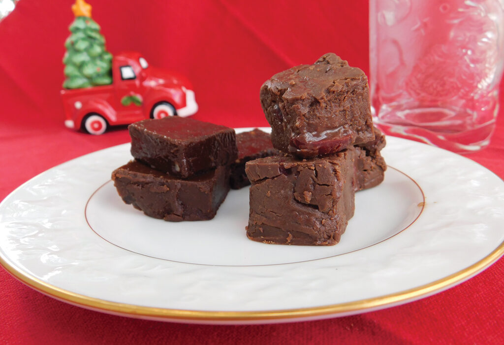 Two-Minute Microwave Peanut Butter Fudge and Chocolate Cherry Fudge. Staff photo by Jennifer Greenwell