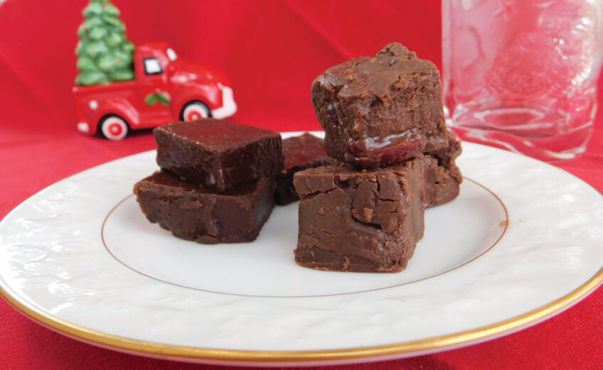 Two-Minute Microwave Peanut Butter Fudge and Chocolate Cherry Fudge. Staff photo by Jennifer Greenwell