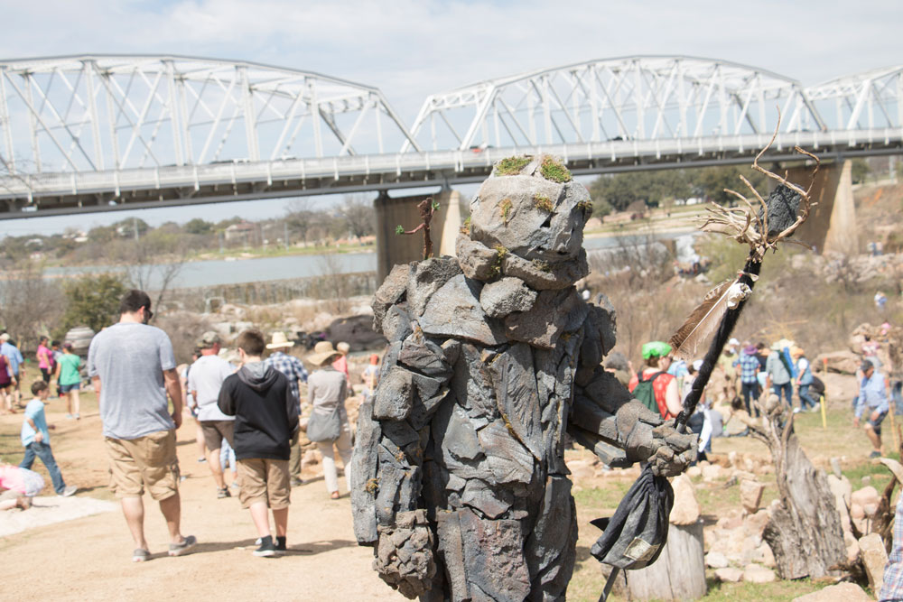 A walking stack of rocks is just one of the many amazing sights visitors will find at the Llano Earth Art Fest. LEAF 2019 will be held at Grenwelge Park in Llano on March 15-18. Staff photo by Jared Fields