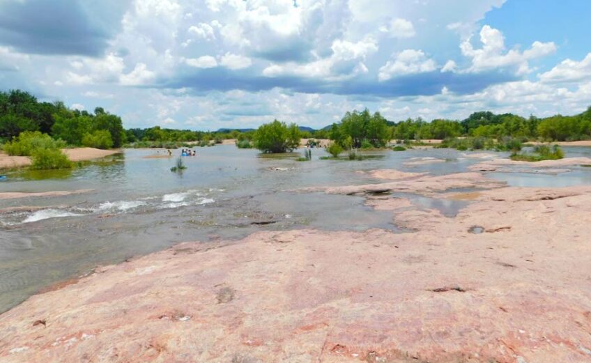 The Kingsland Slab is a favorite swimming hole and fishing spot for locals. Staff photo by Jennifer Greenwell