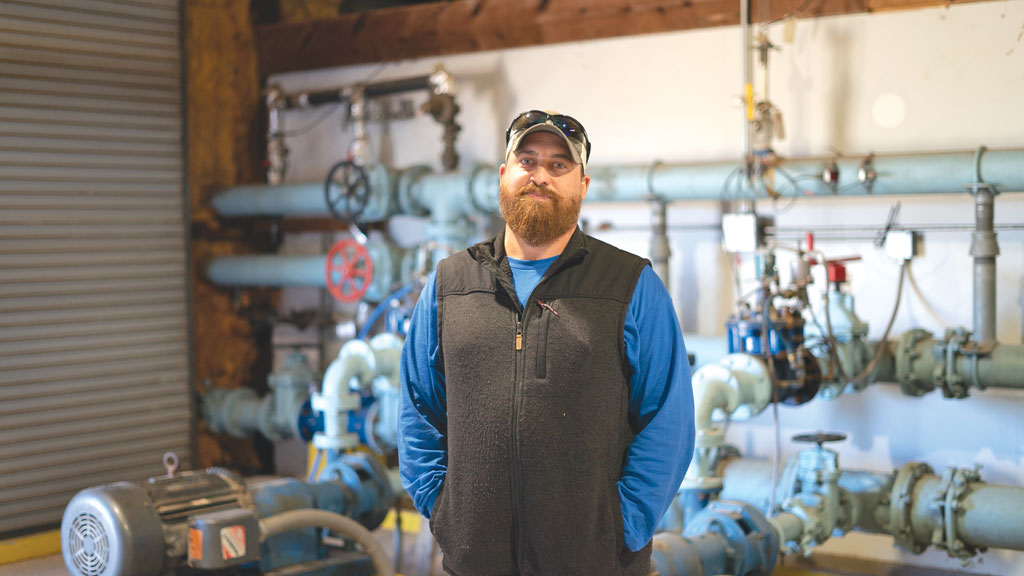 Sunrise Beach Village Water Department Supervisor Sean Schreiber in his city office. Staff photo by Dakota Morrissiey