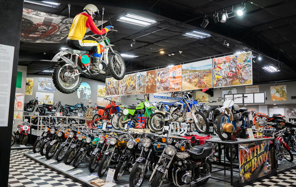 Hundreds of vintage motorcycles are on display at Hill Country Motorheads in Burnet. The museum is hosting the Texas M/C Revival motorcycle show on Saturday, Nov. 5, a celebration of iconic bikes of the past and biker brotherhood. Staff photo by Dakota Morrissiey