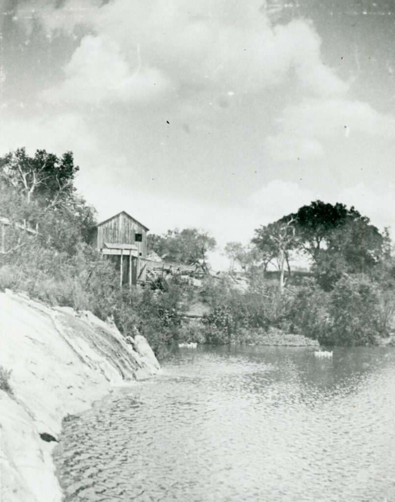 At its founding, Mormon Mill hosted a population of about 250, supported a sawmill and gristmill, skilled furniture craftsmen, and blacksmiths. Locals farmed, hunted, and made simple crafts. Photo courtesy of The Falls on the Colorado Museum