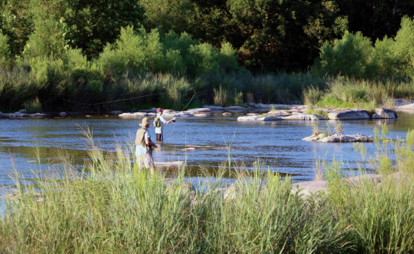 Fly fishing on the Llano River in Castell