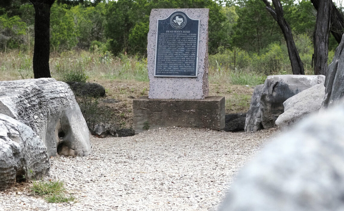 Dead Man’s Hole earned its nefarious name more than 100 years ago, when pro-Confederacy men hunted down Union loyalists and reportedly disposed of their bodies in the hole located in southwest Burnet County. Staff photo by Daniel Clifton