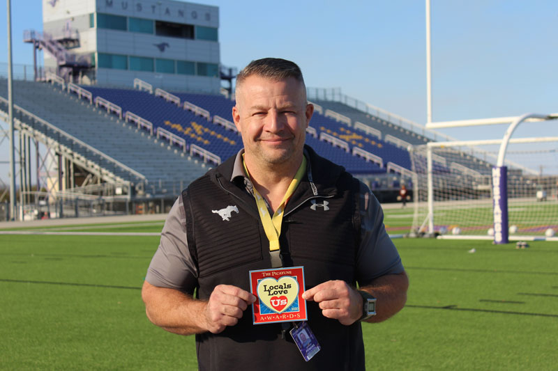 The Picayune Magazine readers and KBEY 103.9 FM Radio Picayune listeners voted Marble Falls High School's Rich Powers their favorite Locals Love Us school coach. Staff photo by Jennifer Fierro