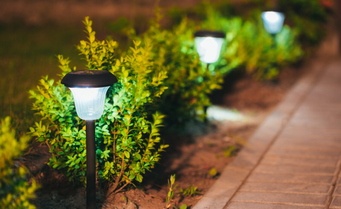 Outdoor solar lights are an inexpensive and elegant way to light your yard or garden pathways. Add motion detectors to wired outdoor lighting to increase security and safety while saving energy.