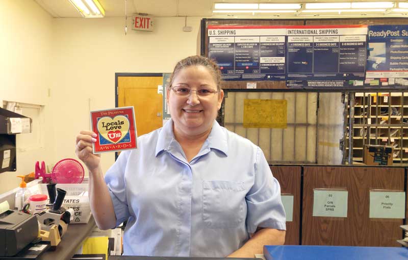 Debbie Payne was voted the 2018 Locals Love Us favorite postal worker in the Llano area by The Picayune readers and KBEY 103.9 FM Radio Picayune listeners. Staff photo by Jennifer Fierro