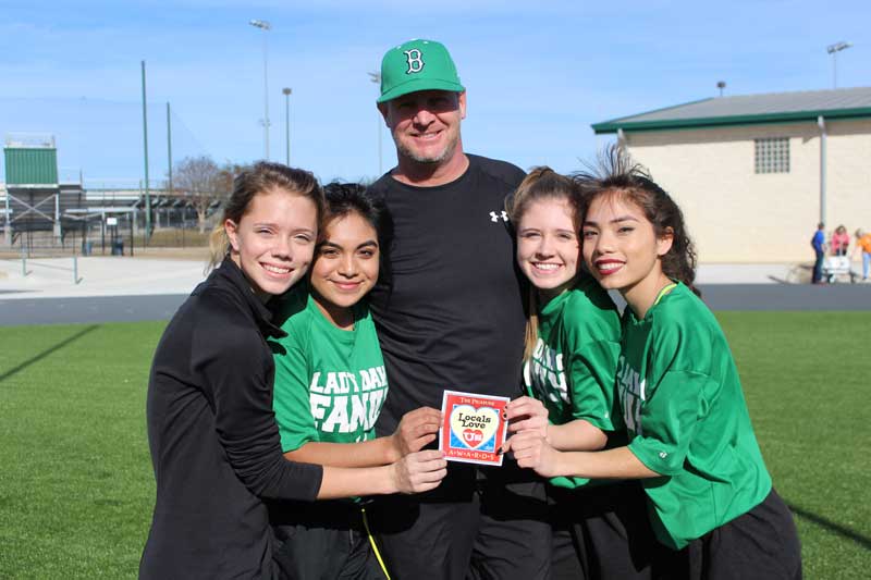 Burnet High School cross-country head coach Rich Wilson (center) with student-athletes junior Brie Luedecke (left), freshman Rose Flores, freshman Chantel Manguia, and senior Julyssa Silva. Wilson was voted the 2018 Locals Love Us favorite school coach in the Burnet area by The Picayune readers and KBEY 103.9 FM Radio Picayune listeners. Staff photo by Jennifer Fierro