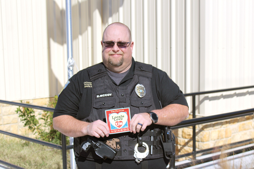 Cottonwood Shores Police Sgt. Eddie McCoy won a Locals Love Us Favorite Law Enforcement award. Staff photo by Jennifer Fierro