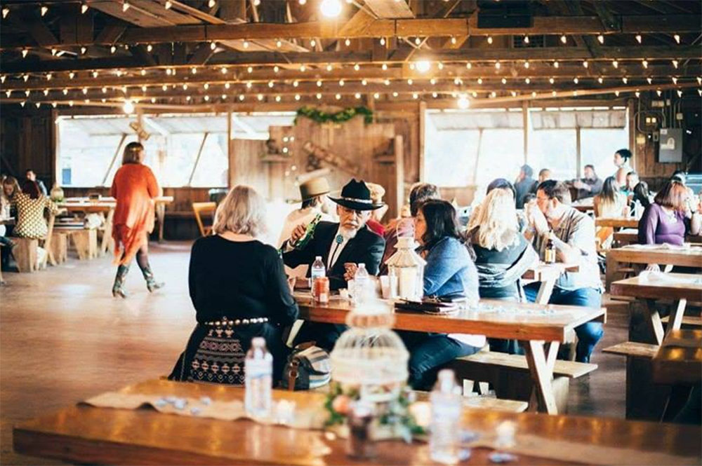 The Luckenbach Dancehall has hosted country legends such as Waylon Jennings, Willie Nelson, and Kris Kristofferson. It can also host the perfect indoor wedding. Courtesy photo.