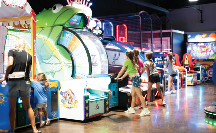 The arcade at Putters & Gutters in Marble Falls is packed with exciting games. Photo by Ronnie Madrid/Divine Radiance Photography