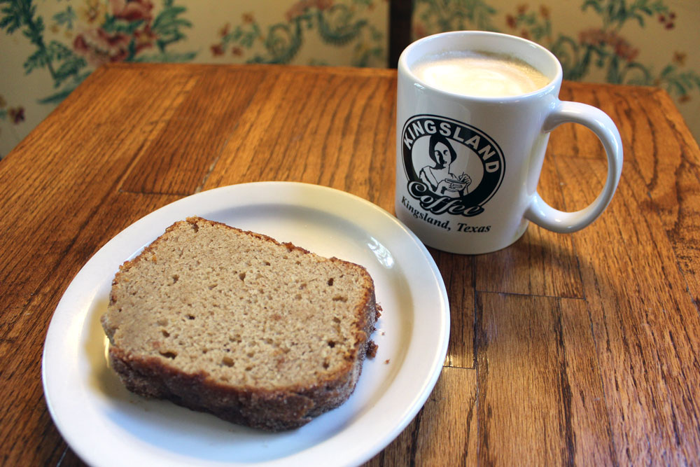 Kingsland Coffee serves a delicious honey nut latte and house-made coffee cake. Keep reading to see where in the Highland Lakes you can grab a cup of coffee. Staff photo by Jennifer Fierro