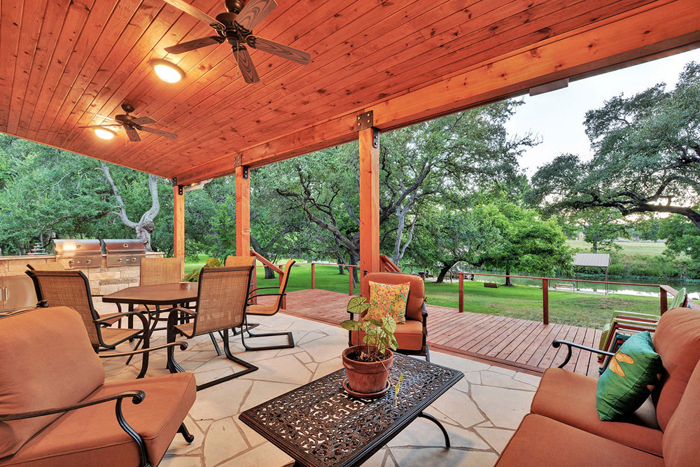 Have a taste of lakeside luxury in the Pecan Creek Lakehouse, complete with a full outdoor kitchen and grill. Kick back and relax on the patio for a perfect day at the lake. Courtesy photo