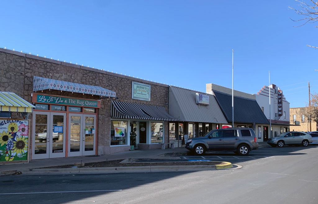 Shoppers visiting downtown Marble Falls can choose among a variety of boutiques, restaurants, and sweets shops along Historic Main Street. Staff photo by Brigid Cooley