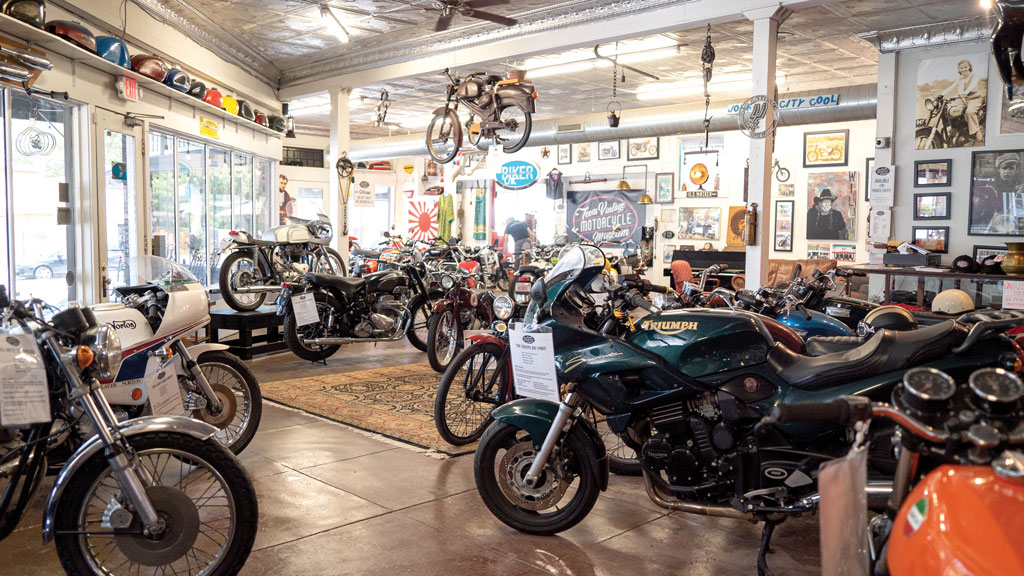 The Texas Vintage Motorcycle Museum in Johnson City boasts a collection of 80 motorcycles consisting of makes and models that span almost 90 years of manufacturing from around the world. Staff photo by Dakota Morrissiey