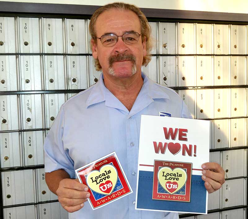 Sal Castro of the Marble Falls Post Office was voted Best Mail Carrier in the Marble Falls area in The Picayune’s Locals Love Us contest. Staff photo by Jennifer Fierro