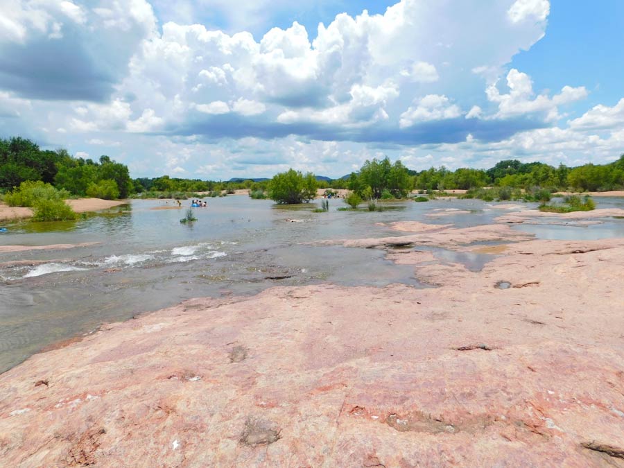 The Kingsland Slab is a favorite swimming hole and fishing spot for locals. Staff photo by Jennifer Greenwell