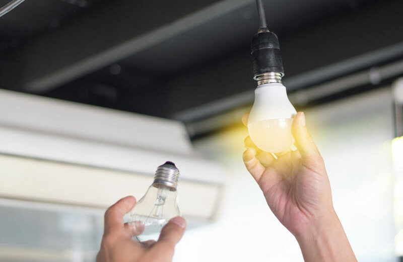 Switching out regular incandescent light bulbs for LED (light-emitting diodes) bulbs saves on electricity and keeps your home cooler as they emit less heat. They also don’t need to be replaced as often.