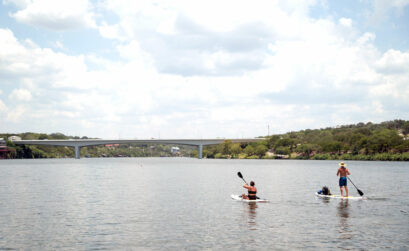 Lake Marble Falls kayakers