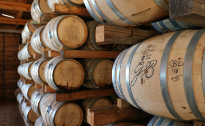 Barrels stack up at Garrison Brothers Distillery in Hye. The whiskey distillery is one of several in the Highland Lakes. Staff photo