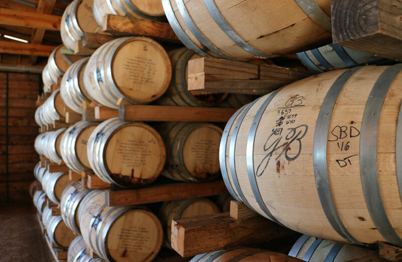 Barrels stack up at Garrison Brothers Distillery in Hye. The whiskey distillery is one of several in the Highland Lakes. Staff photo