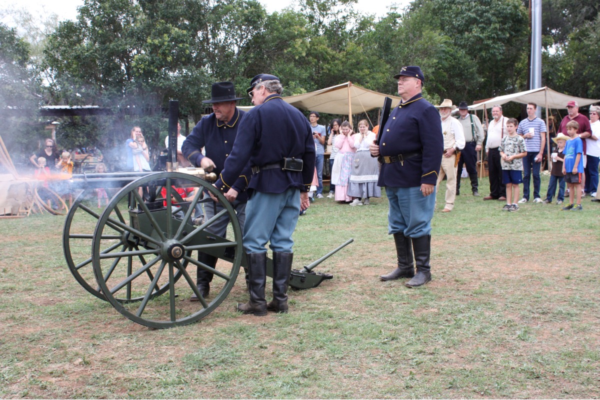firing the cannon at Fort Croghan